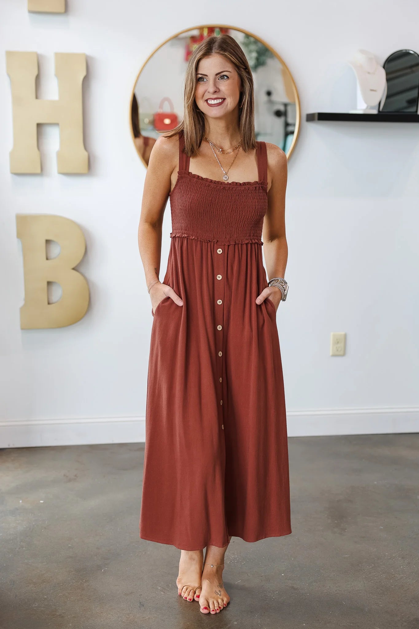 Chocolate Brown Midi Dress Chocolate Brown Midi Dress