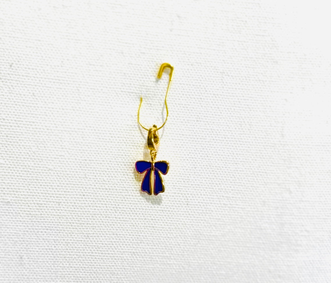 MM - Sophie Luxe Enamel Bow Charm Purple & Gold