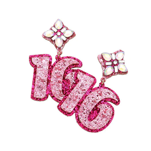 GS - Glitter "16" Earrings