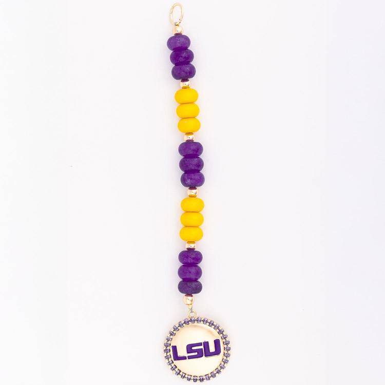 MM - Bag Charm LSU Beaded