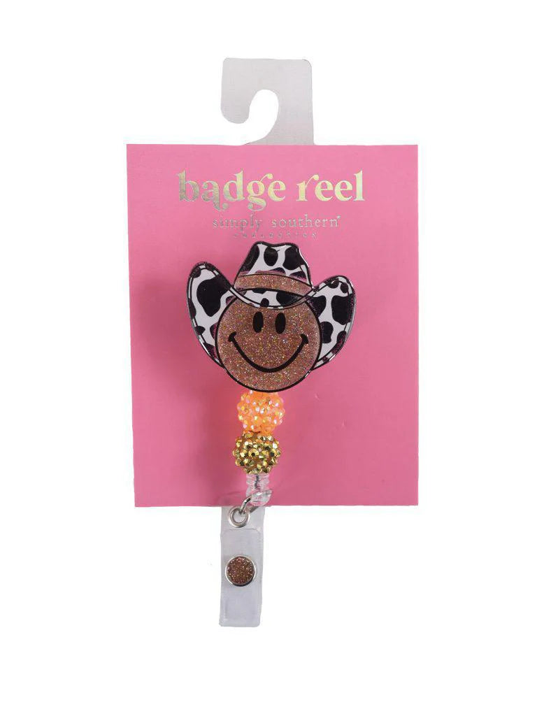 Smiling Cowboy Badge Reel