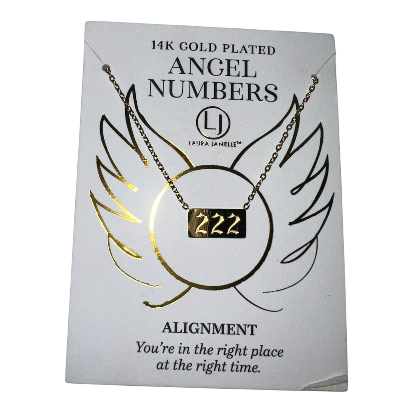 Gold 222 Angel Number Necklace