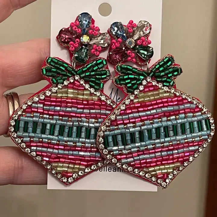 Festive Christmas Ornament Earrings