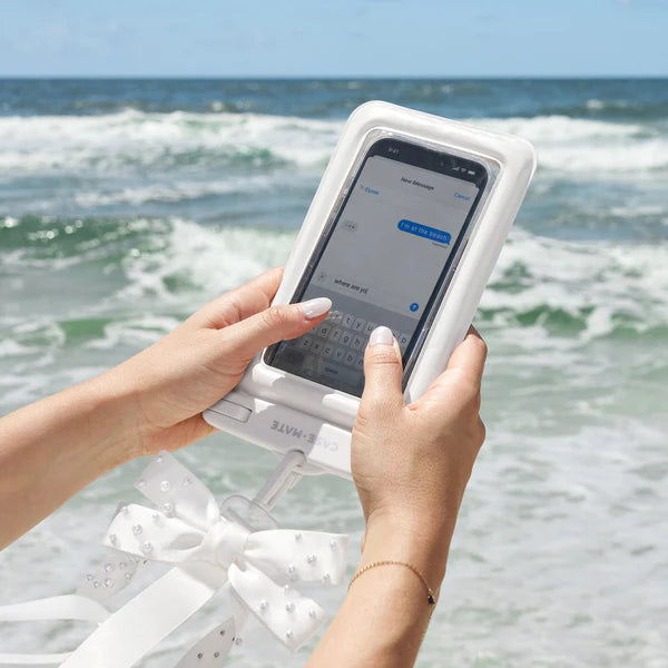 Case-Mate : Ivory Pearl Bow Waterproof Floating Pouch