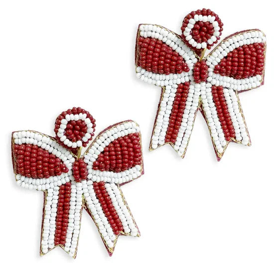 Red Bow Earrings