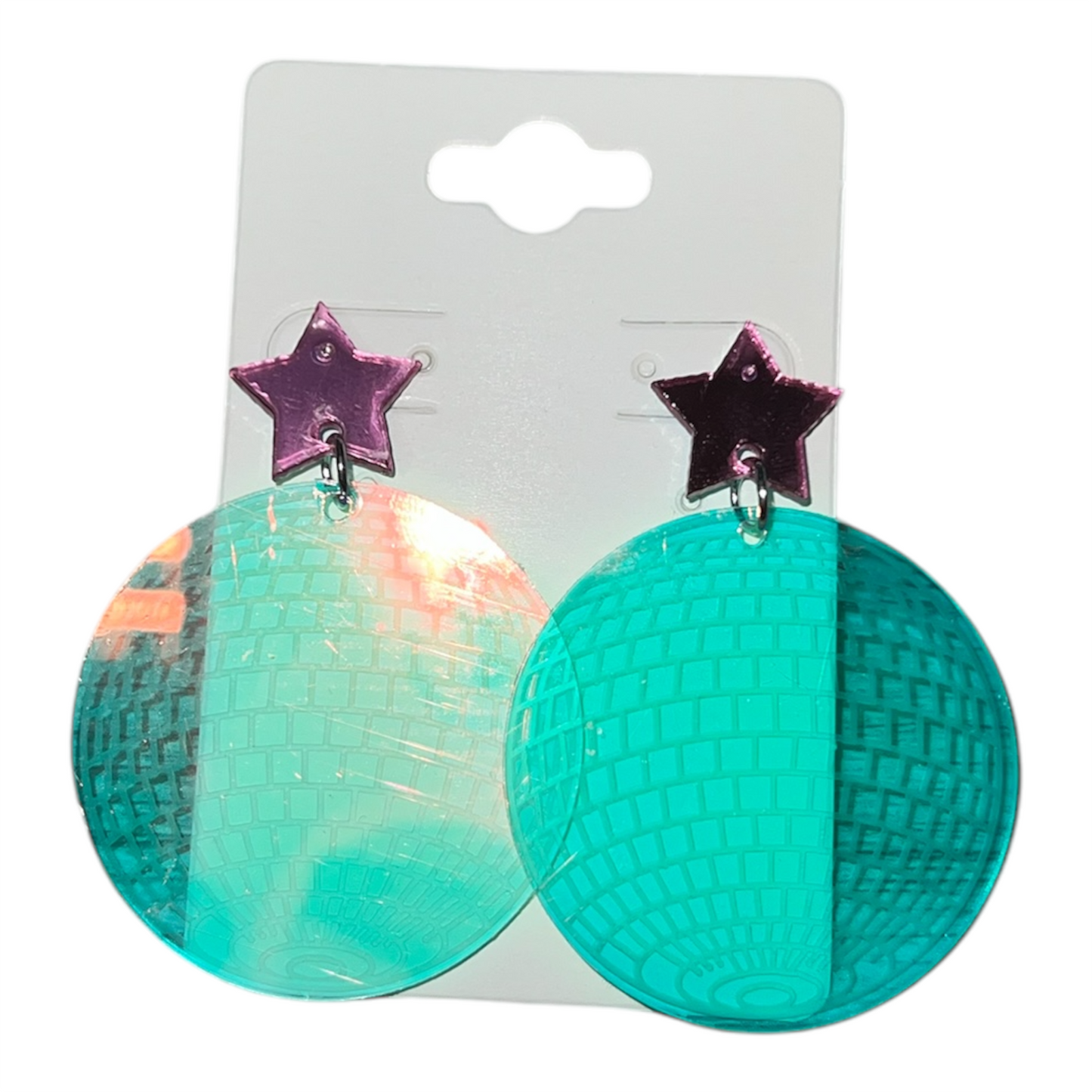 Acrylic Disco Ball Earrings