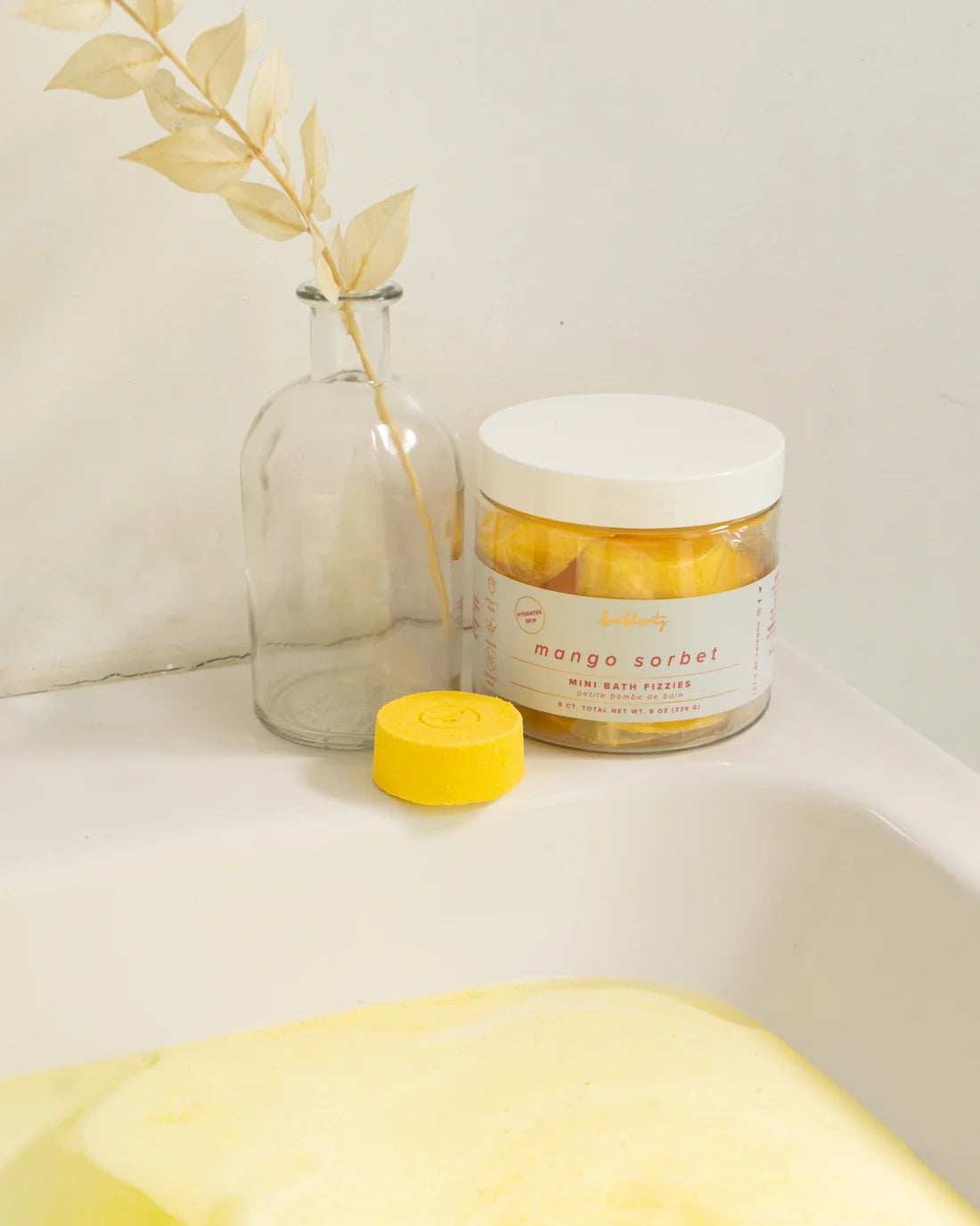 Bonblissity - Mini Bath Fizzies - Mango Sorbet