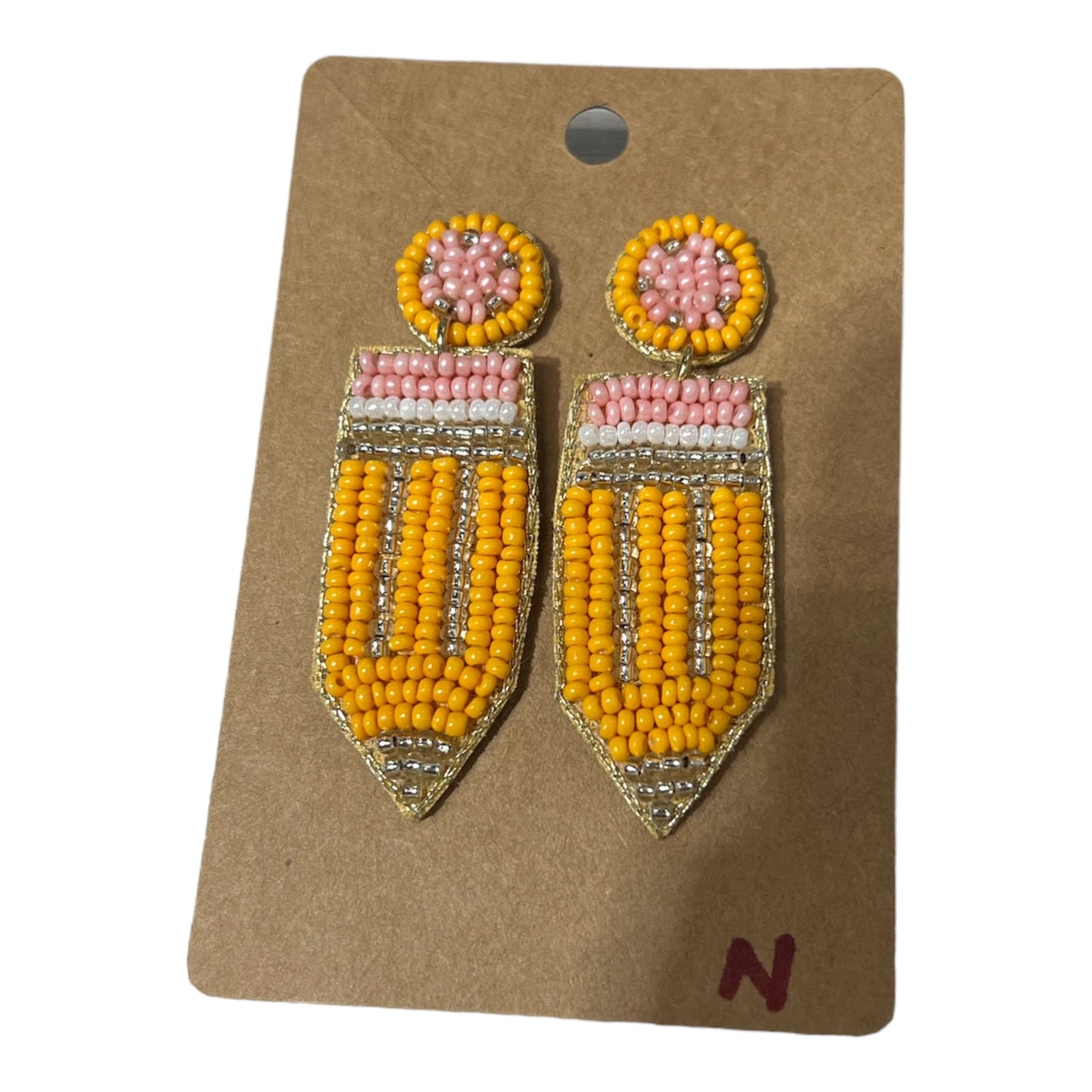 Beaded Pencil Earrings