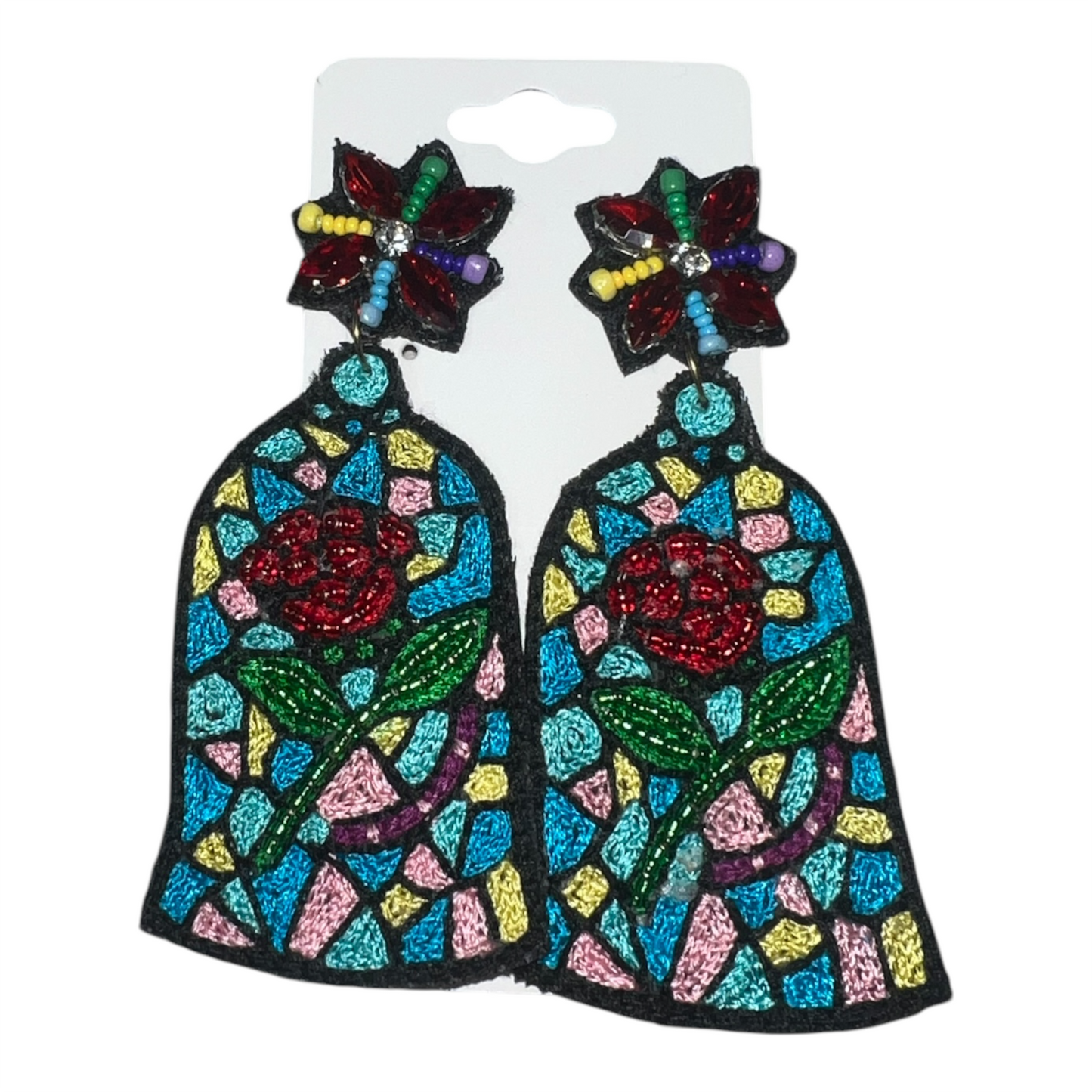 Beauty and the Beast Rose Earrings