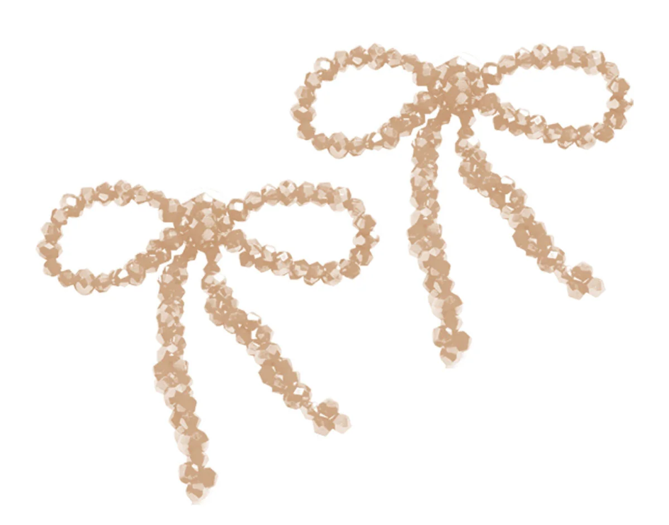 Champagne Bow Earrings