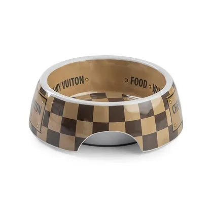 Medium Checker Chewy Vuiton Bowl - Ascension Golf Carts, LLC