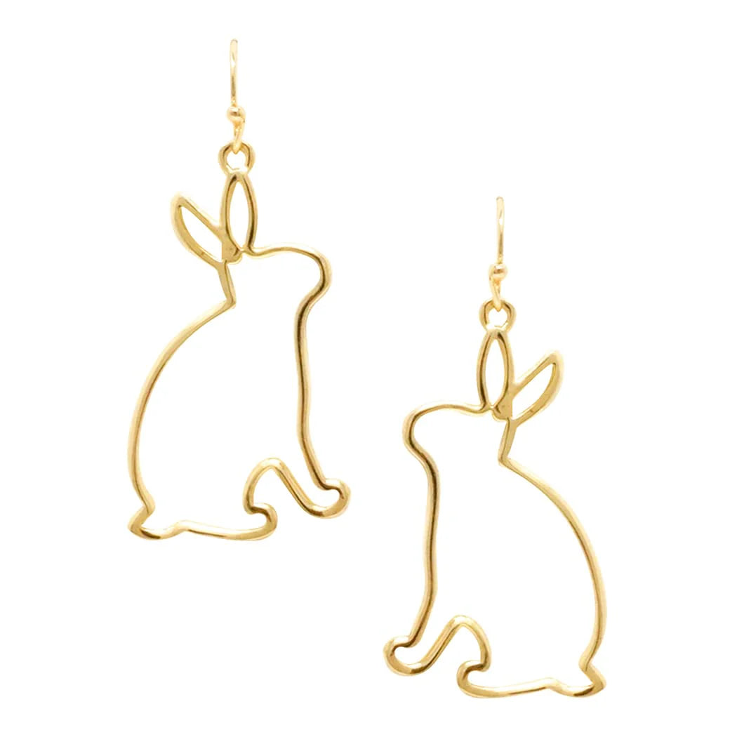 TRS - Gold Bunny Dangle Earrings
