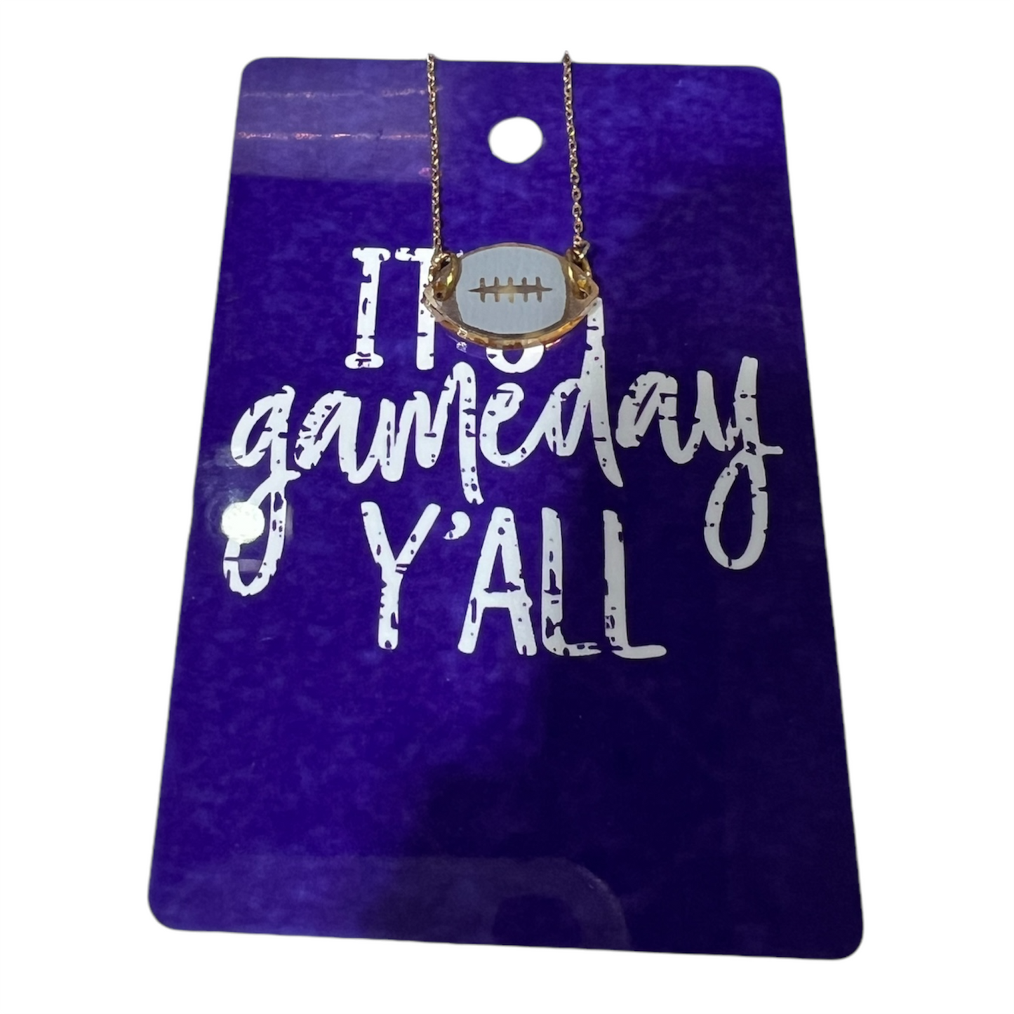 Gold Football Necklace