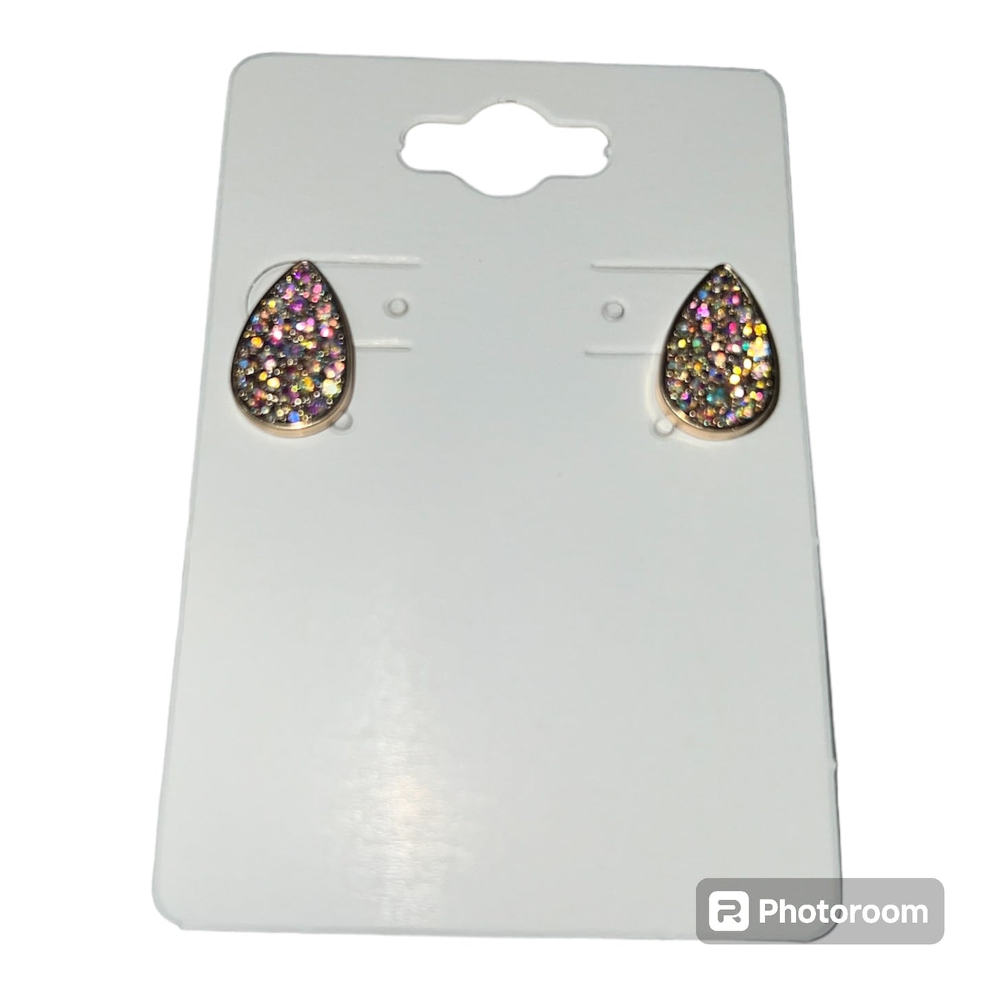 Gold Teardrop Crystal Earring