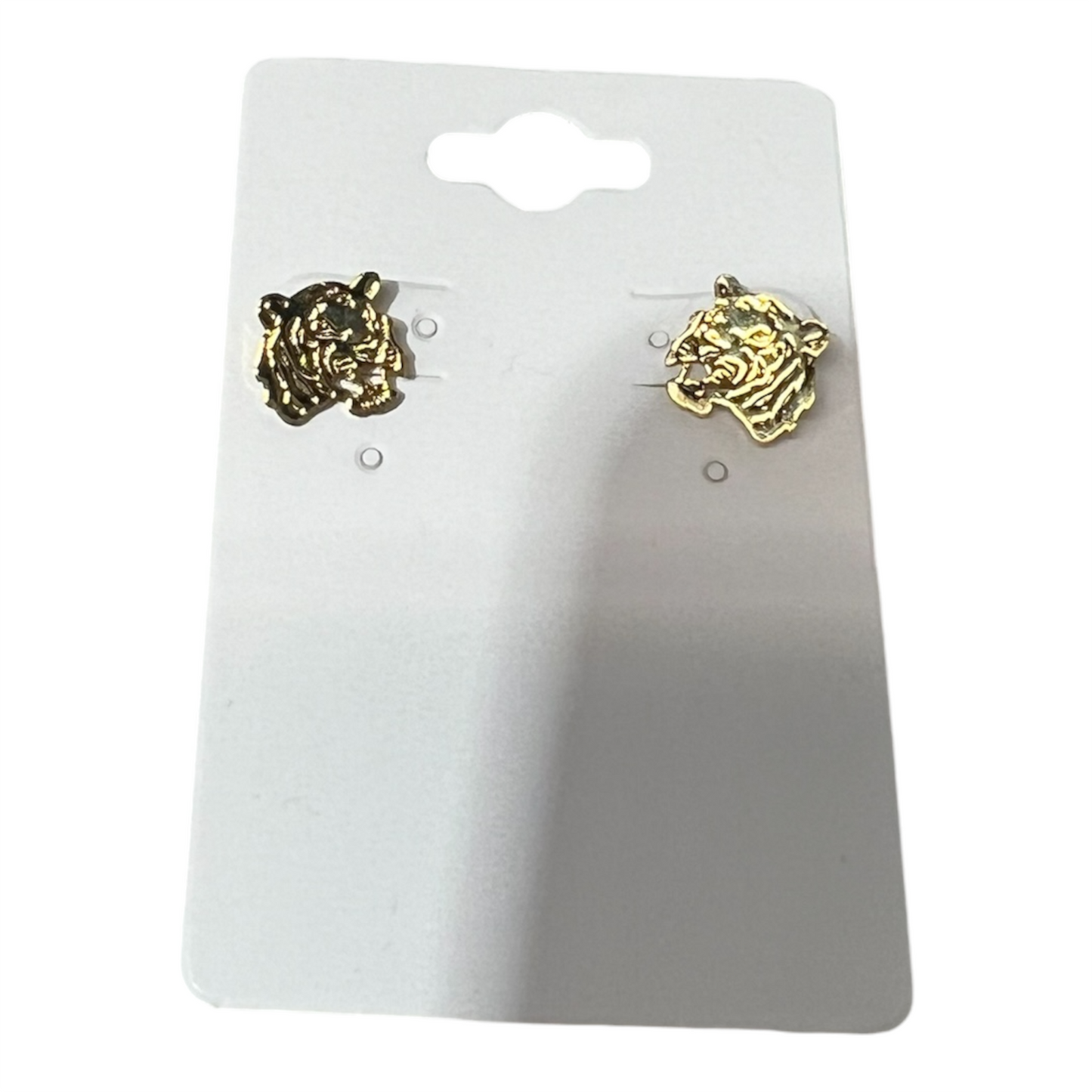 Gold Tiger Stud Earrings
