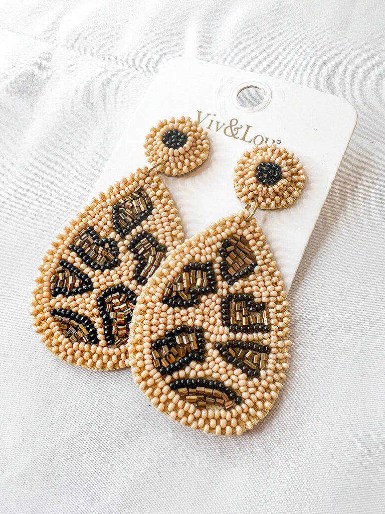 Natural Leopard Earrings