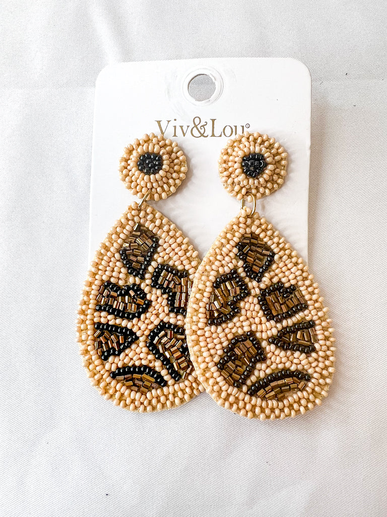 Natural Leopard Earrings