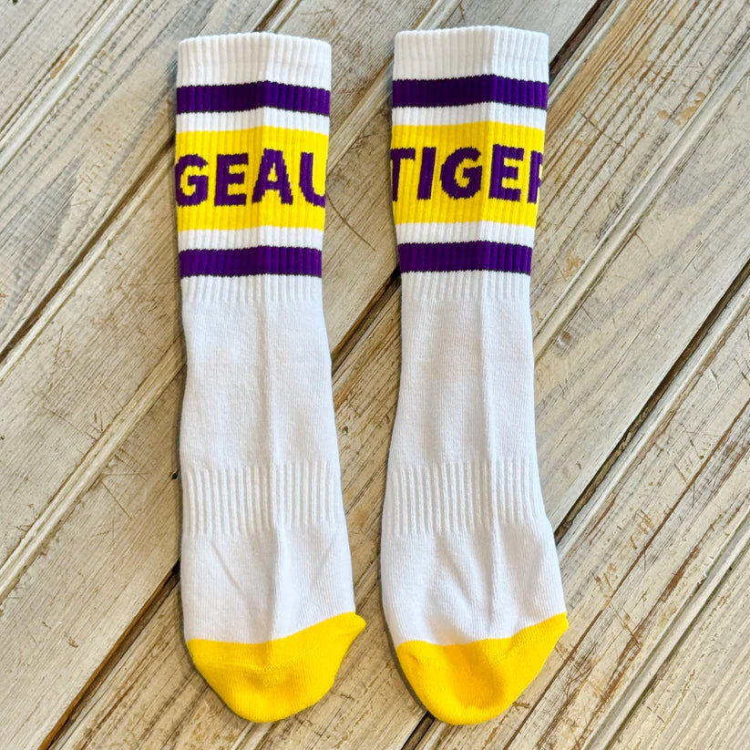 Geaux Tigers Varsity Socks