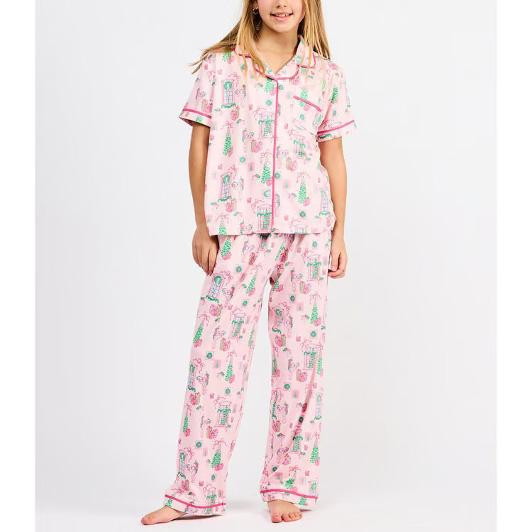 MS - Charlotte Kids PJ Set (SSP) - Christmas Cottage