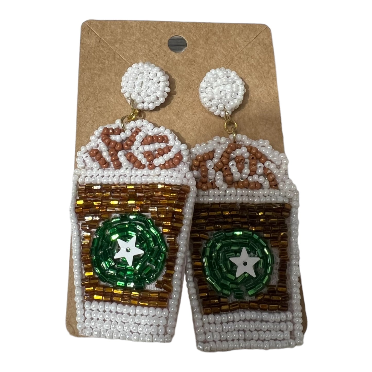 Latte Beaded Earrings