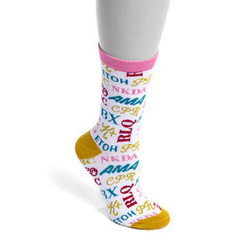 Medical Abbreviation Socks - Ascension Golf Carts, LLC