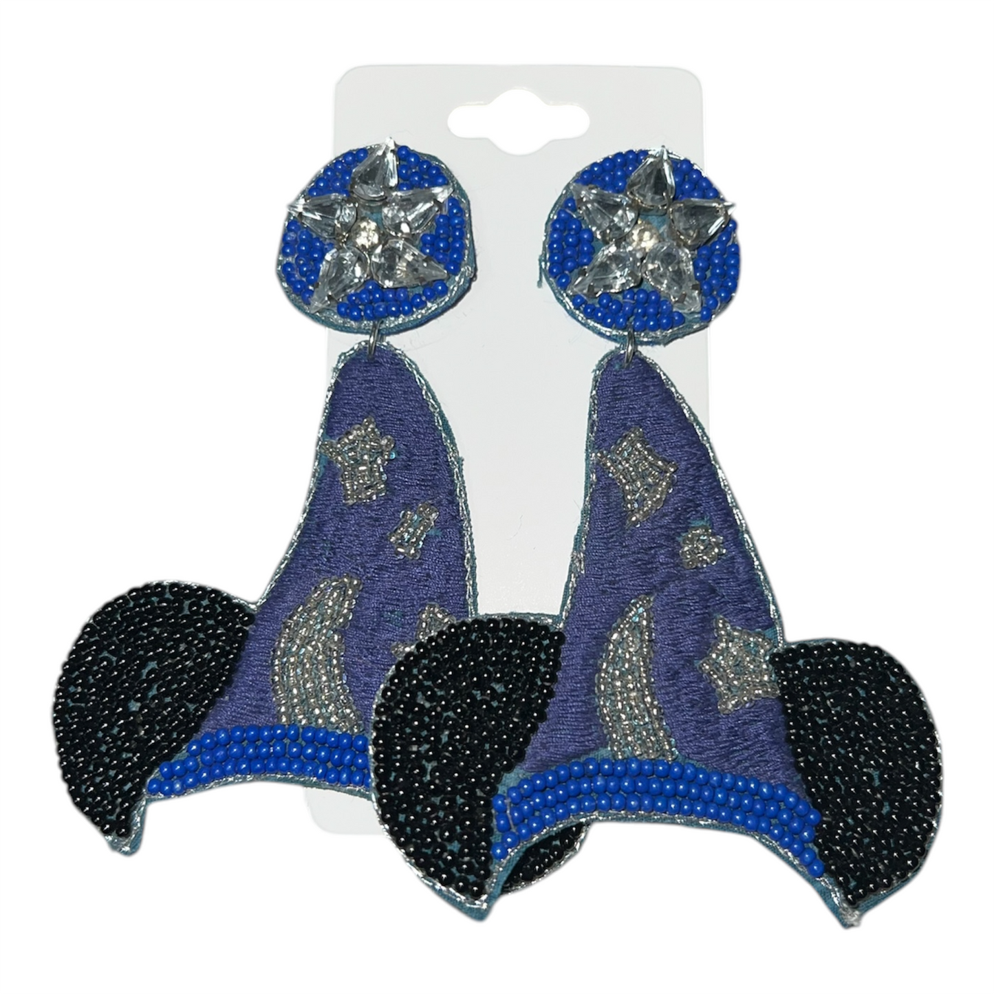 Mickey Mouse Magic Hat Beaded Earrings