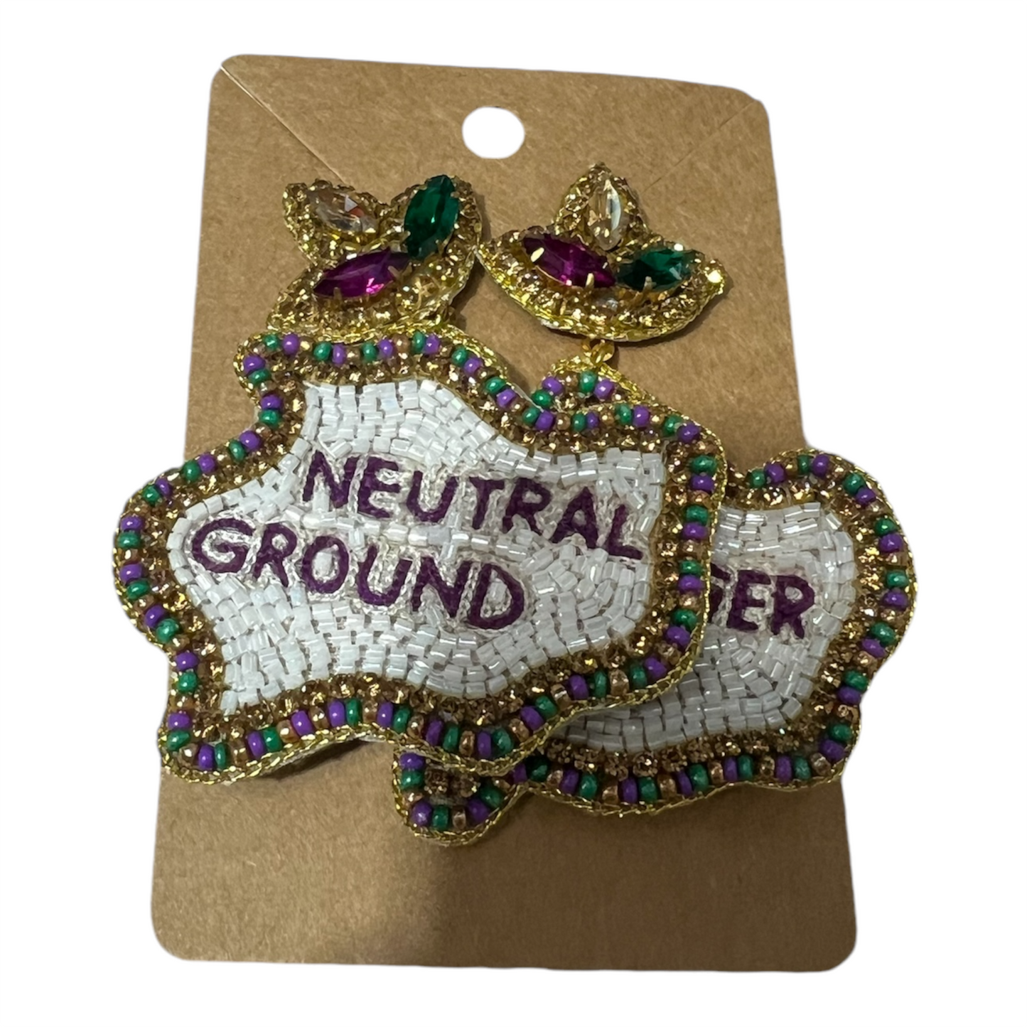 Neutral Ground/Passenger Side Beaded Earrings