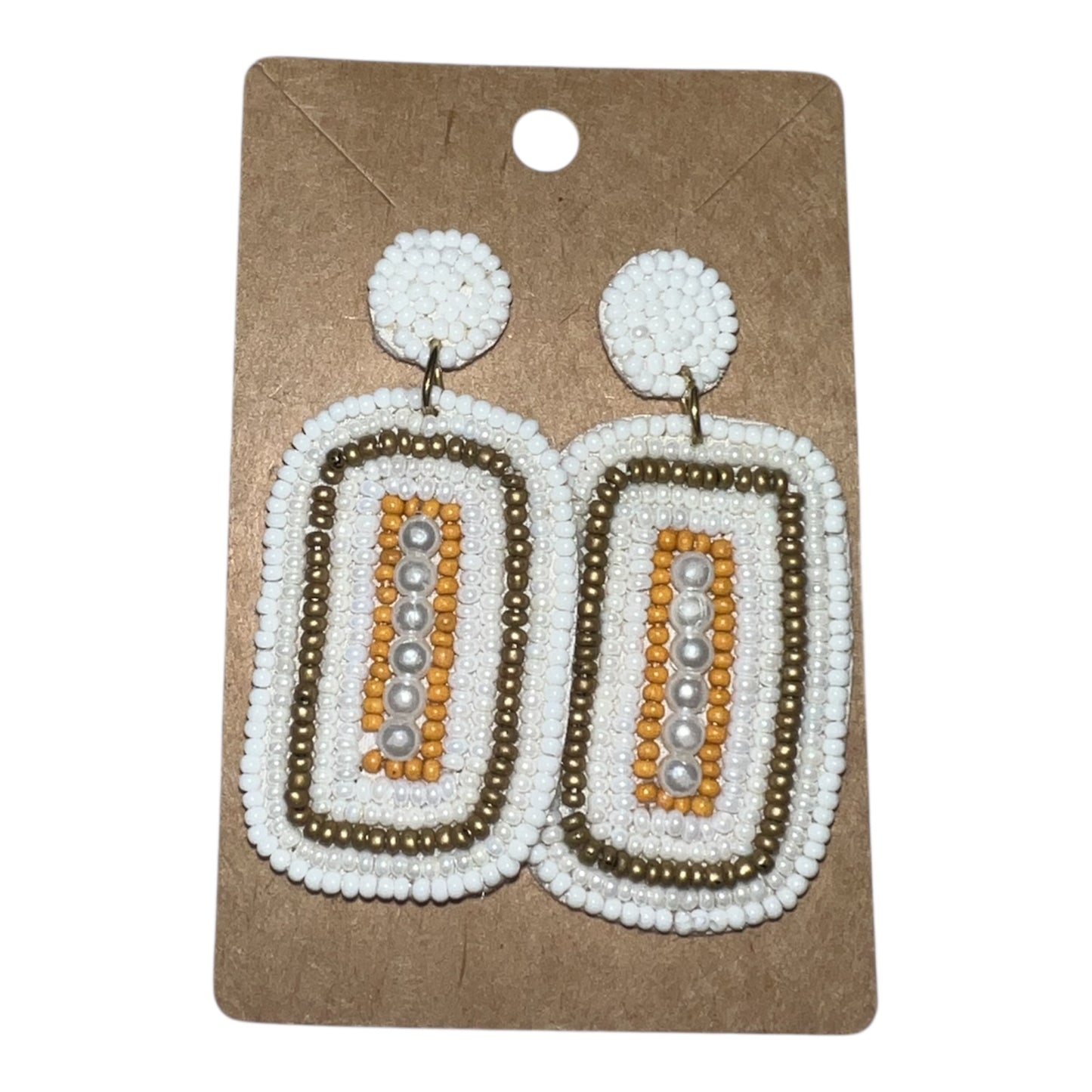 Neutral Multi-Colored Beaded Earrings