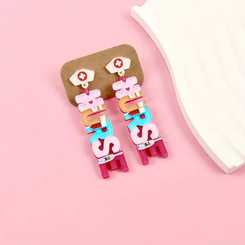 "Nurse" Acrylic Earrings