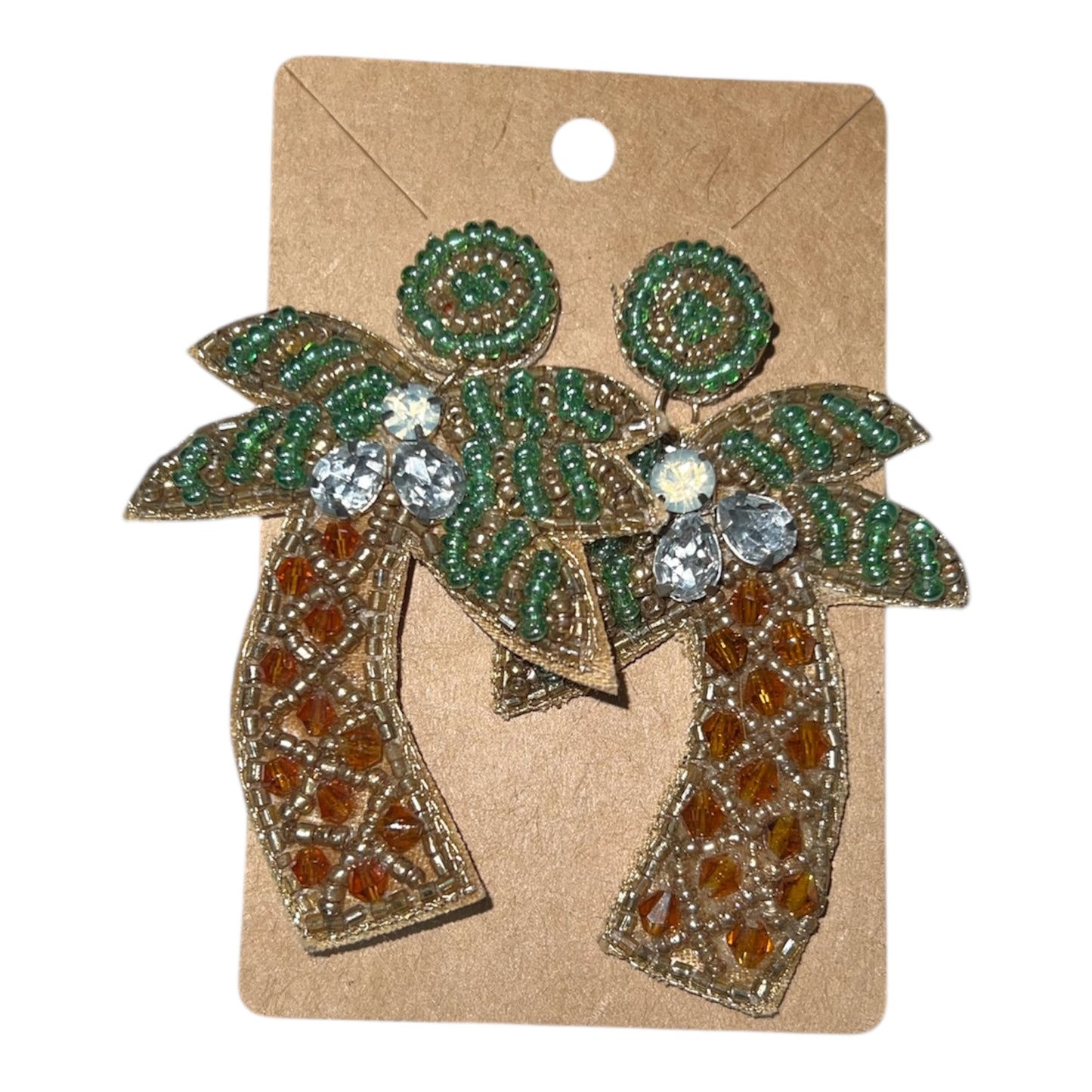 V&L - Palm Tree Beaded Earrings