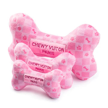 Small Pink Checker Chewy Vuiton Bone - Ascension Golf Carts, LLC