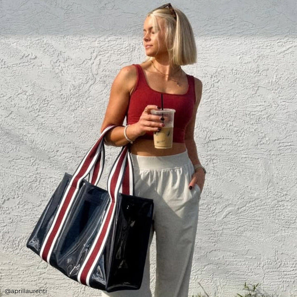 Case-Mate : Navy Rugby Stripe Jelly Tote