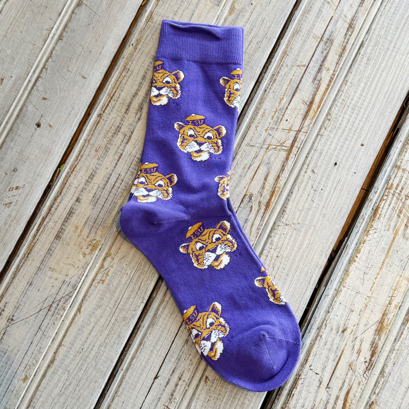 LSU Sailor Mike Sock in Purple