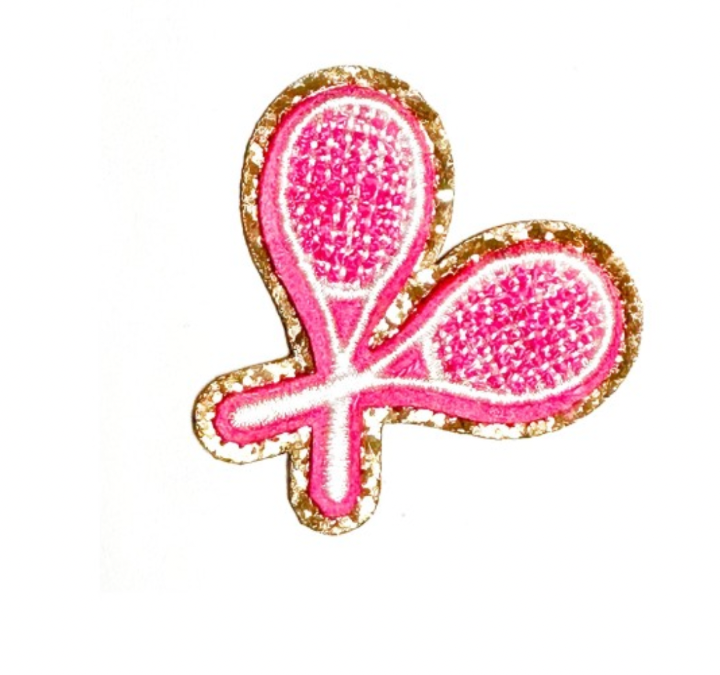 Pink Tennis Racket Patch - Ascension Golf Carts, LLC