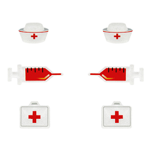 3 Pack Nurse Stud Earrings