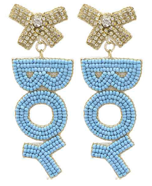 "Boy" Beaded Earrings