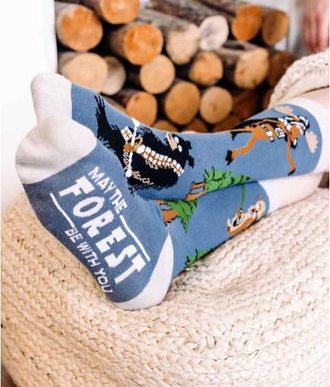 Forest Be With You Crew Socks