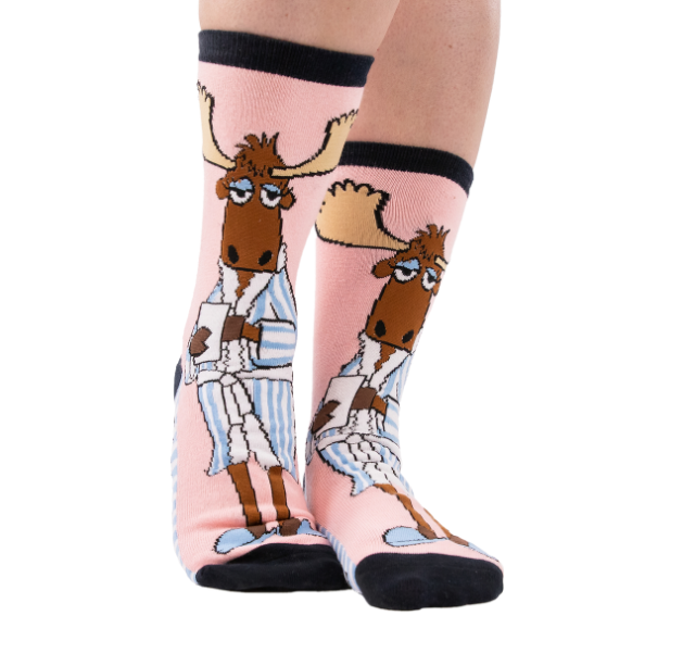 Moose Don't Do Mornings Socks