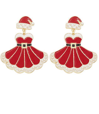 GS - Santa Dress Earrings