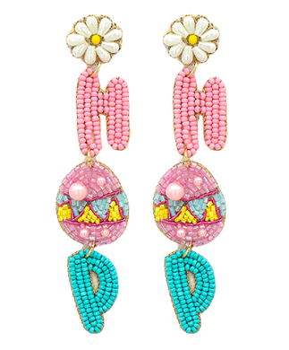 GS - "Hop" Beaded Earrings