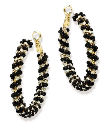 V&L - Black Miley Earrings