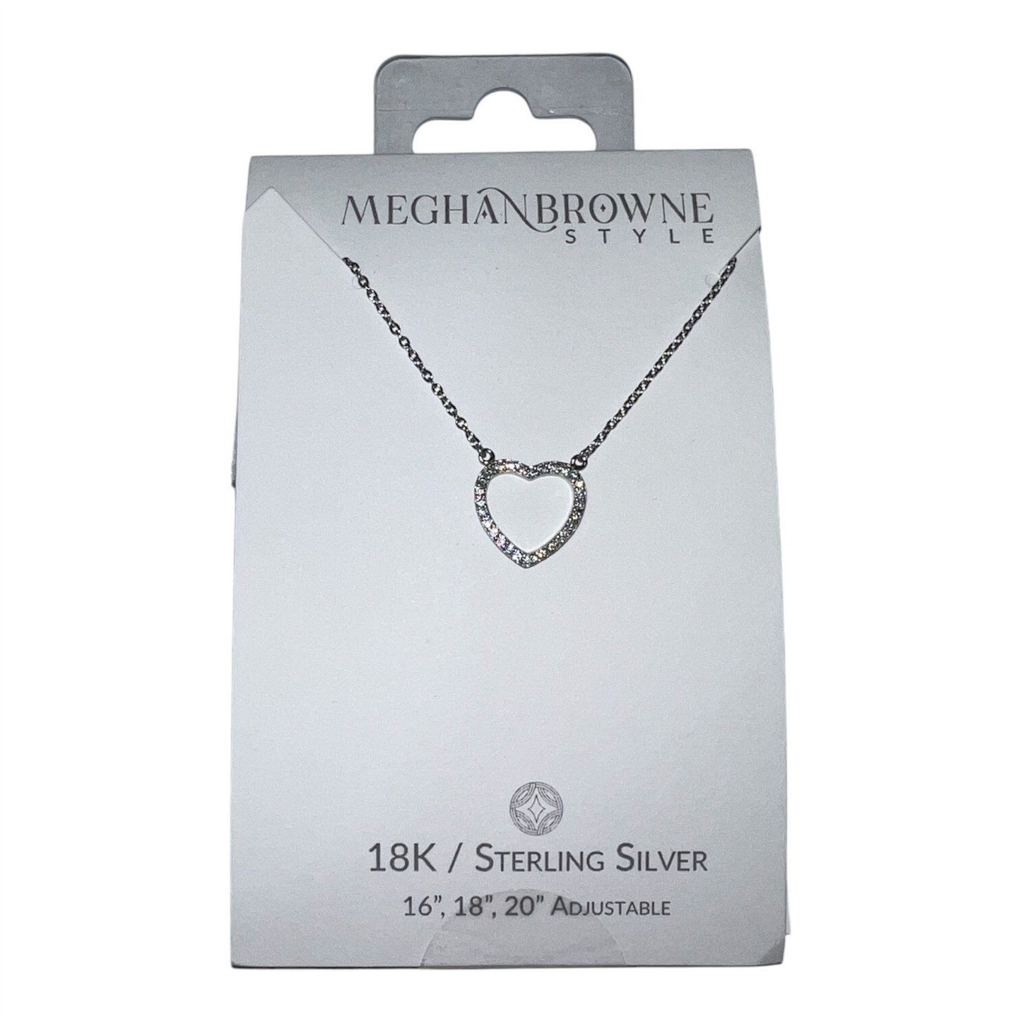 Meghan Browne - Bazzle Silver Heart Necklace