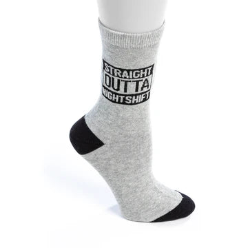 Straight Outta Night Shift Socks - Ascension Golf Carts, LLC