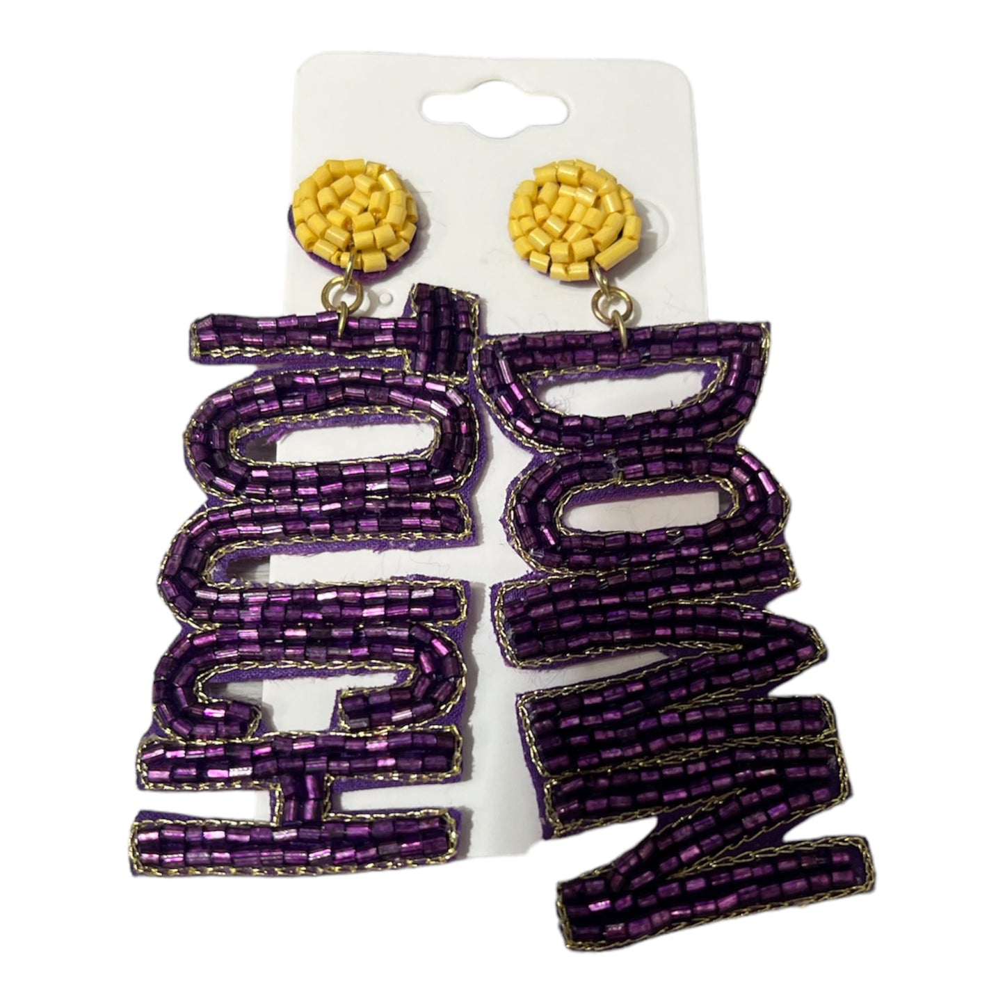 Touchdown Beaded Earrings