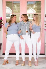 Judy Blue High Waist White Skinny Jeans