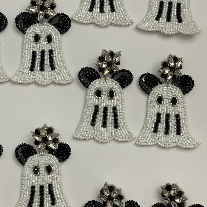 Not So Scary Ghost Mouse Earrings