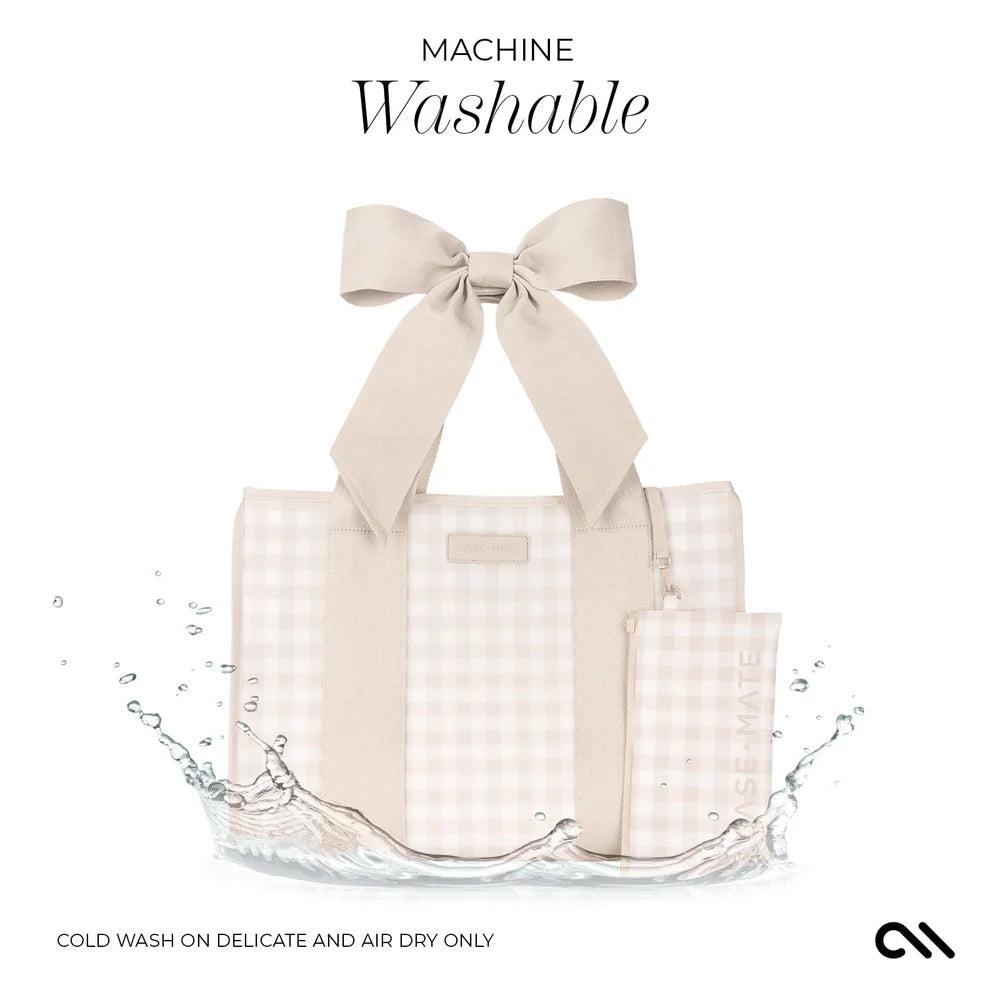 Case-Mate : Latte Gingham Bow Jelly Tote