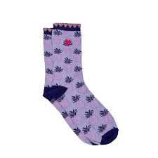 Ladies Purple Pineapple Socks