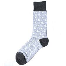TRS - Men's Louisiana Pride Socks in Gray/White