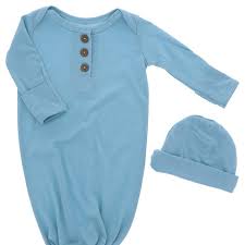 Forget Me Not Infant Gown and Beanie Set